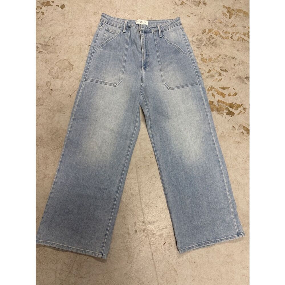 JUST BLACK Denim Jeans Light Wash Wide-Leg Womens 31 - NEVER WORN 🖤